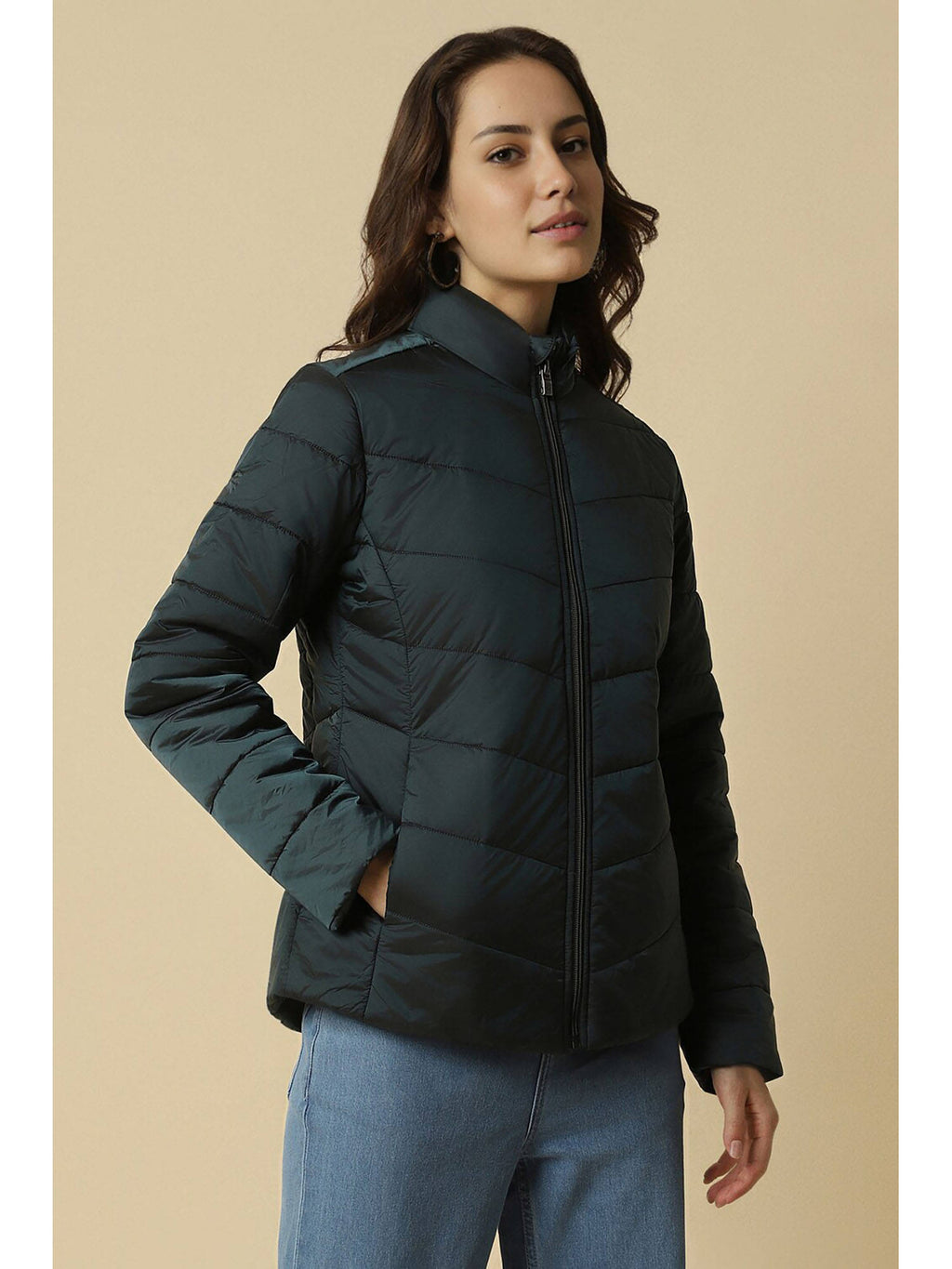 Women Green Solid Casual Jacket | JC78 - view 1