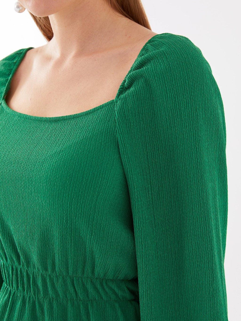 Green Peplum Top | pt51 - view 4