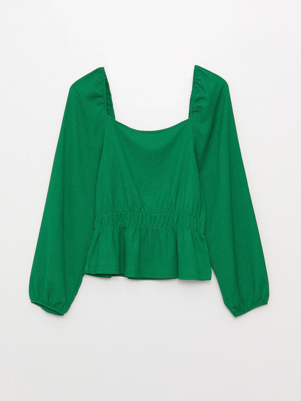 Green Peplum Top | pt51 - view 6