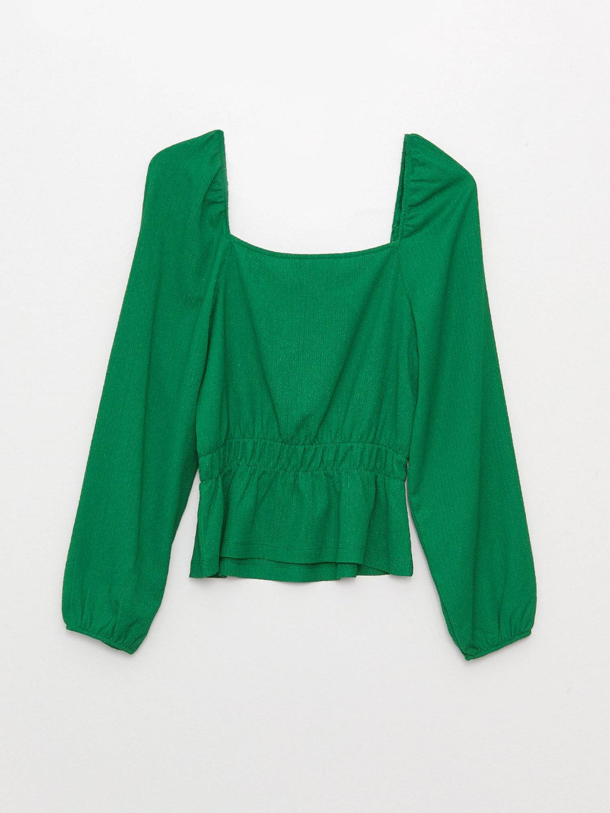 Green Peplum Top | pt51 - view 7