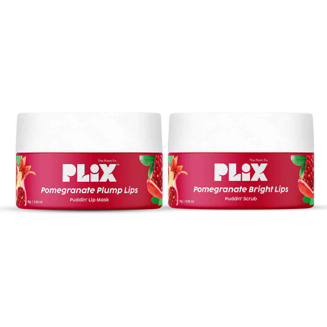 Pomegranate Plump Puddin Lip Mask & Bright Lips Scrub Combo | PL1 - view 1