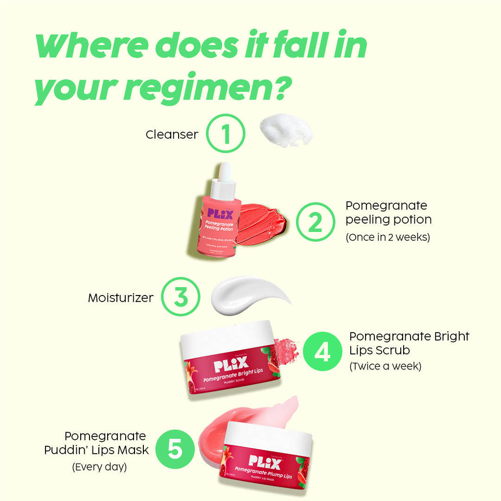 Pomegranate Plump Lips, Puddin Mask & Scrub With Peeling Potion | PL1 - view 2