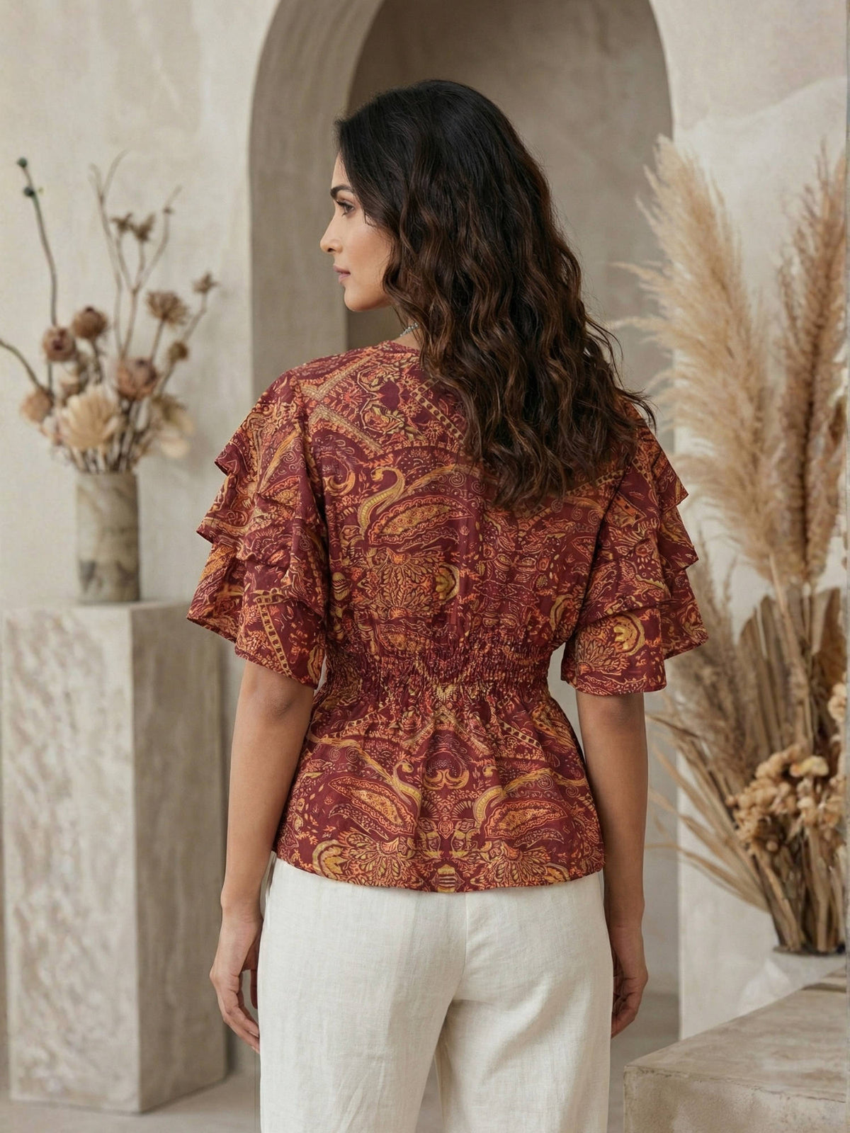 Iseren Coastal Muse Peplum Top | pt51 - view 15