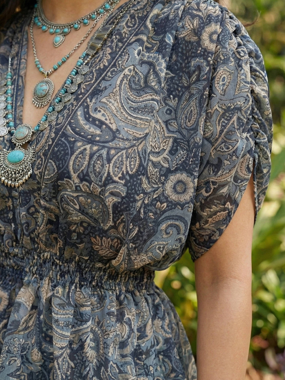 Celestine Moonshadow Boho Peplum Top | pt51 - view 4