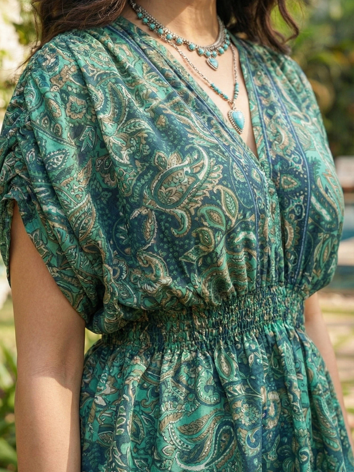 Elaris Emerald Whisper Boho Peplum Top | pt51 - view 4