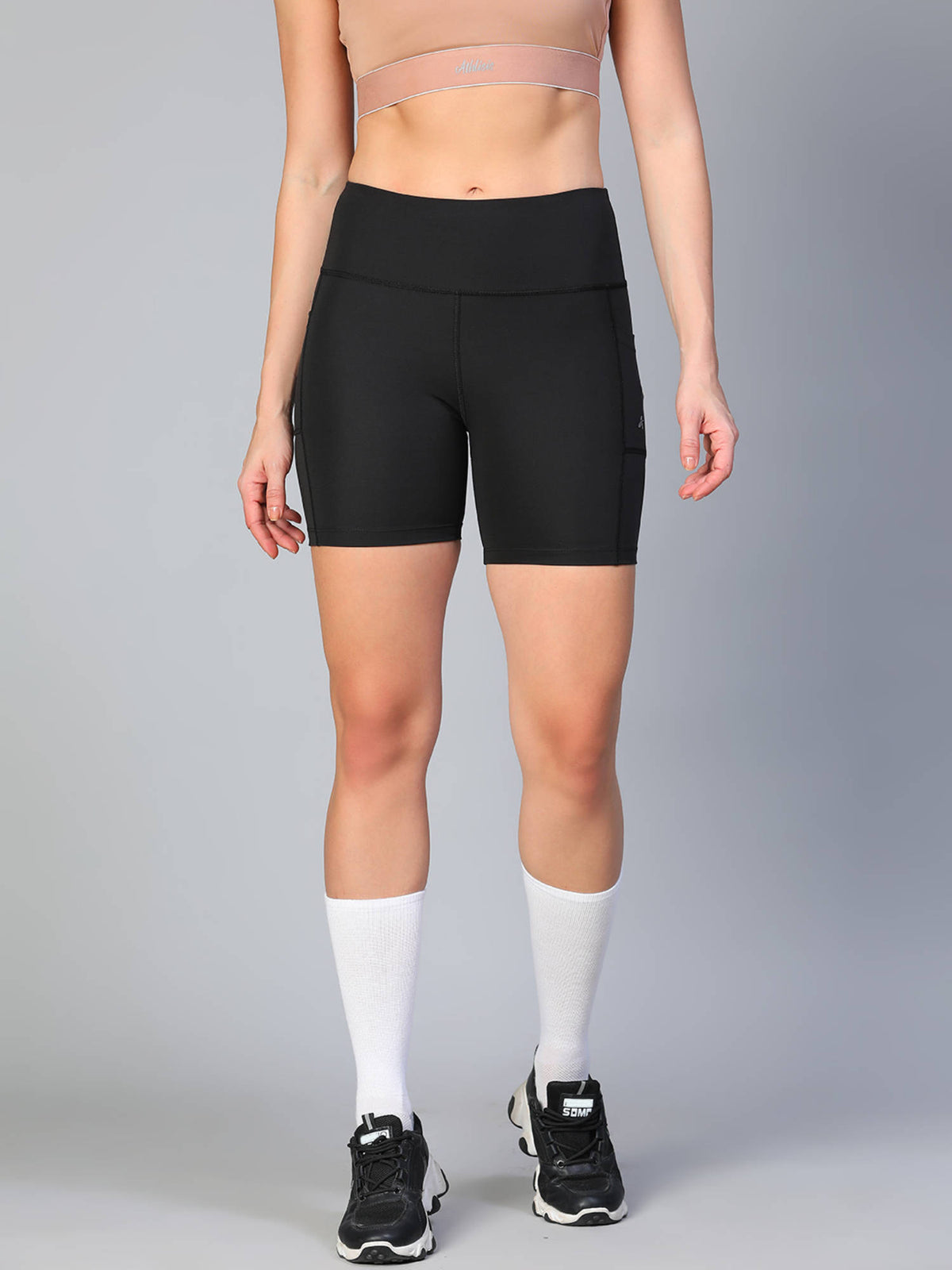 Women Brown Skinny Fit Training Sports Shorts - view 8