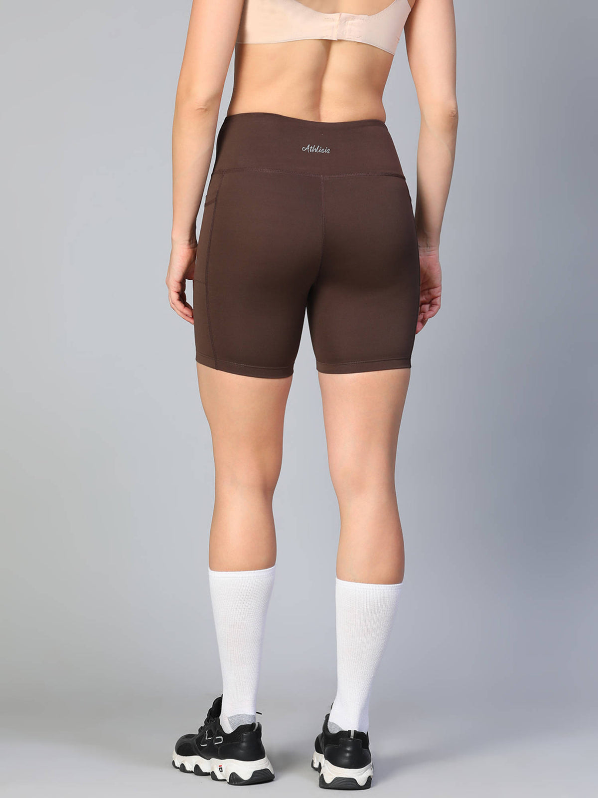 Women Brown Skinny Fit Training Sports Shorts - view 2