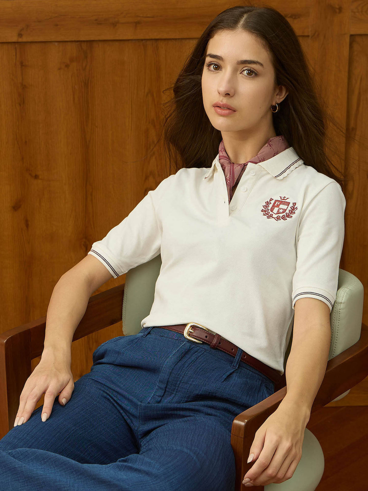Orange Solid Regular Fit Polo T-Shirt | PW43 - view 15
