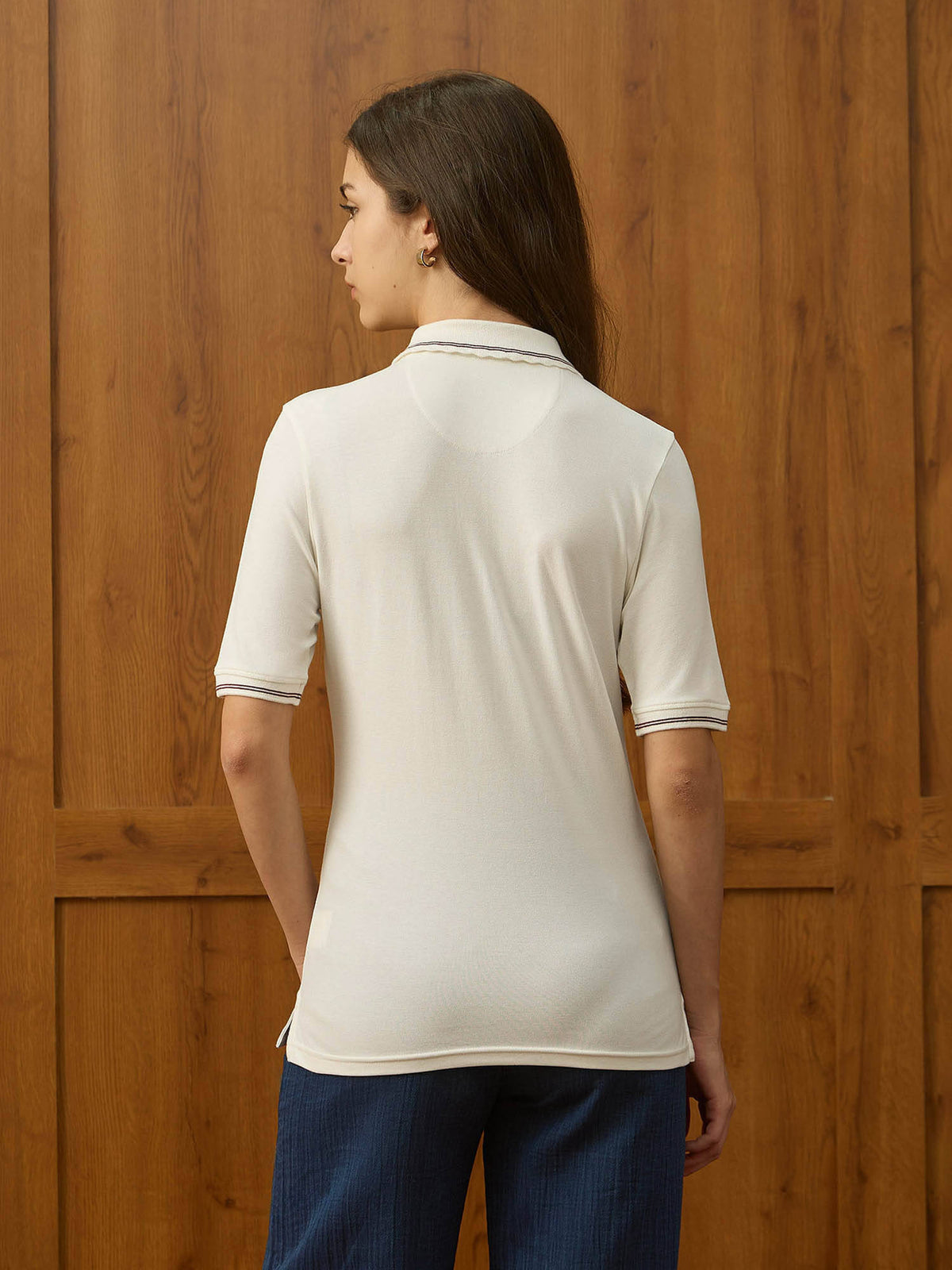 Orange Solid Regular Fit Polo T-Shirt | PW43 - view 19