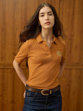 Orange Solid Regular Fit Polo T-Shirt | PW43 - view 1