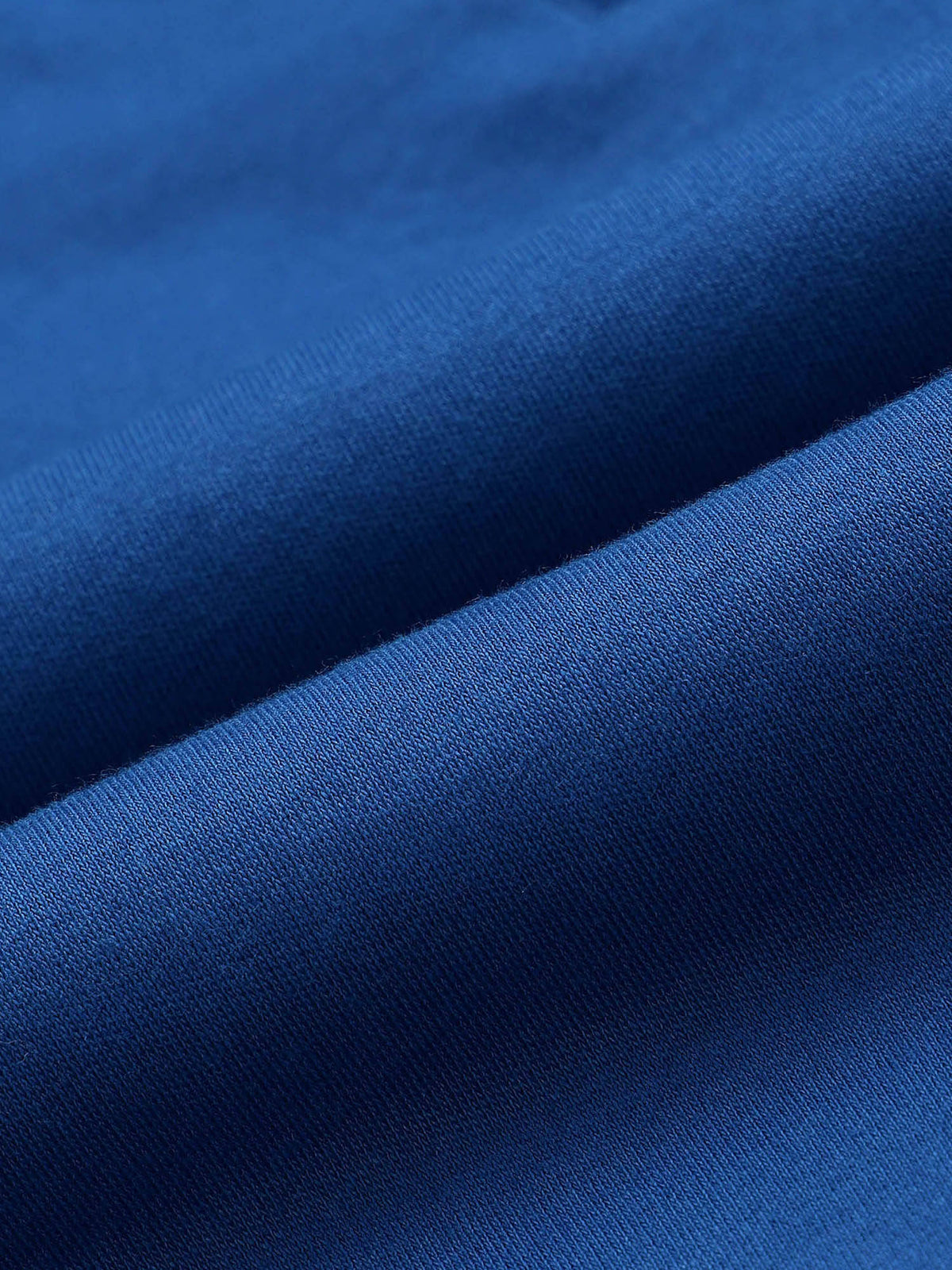 Blue Solid Boxy Fit Polo T-Shirt | U89 - view 2