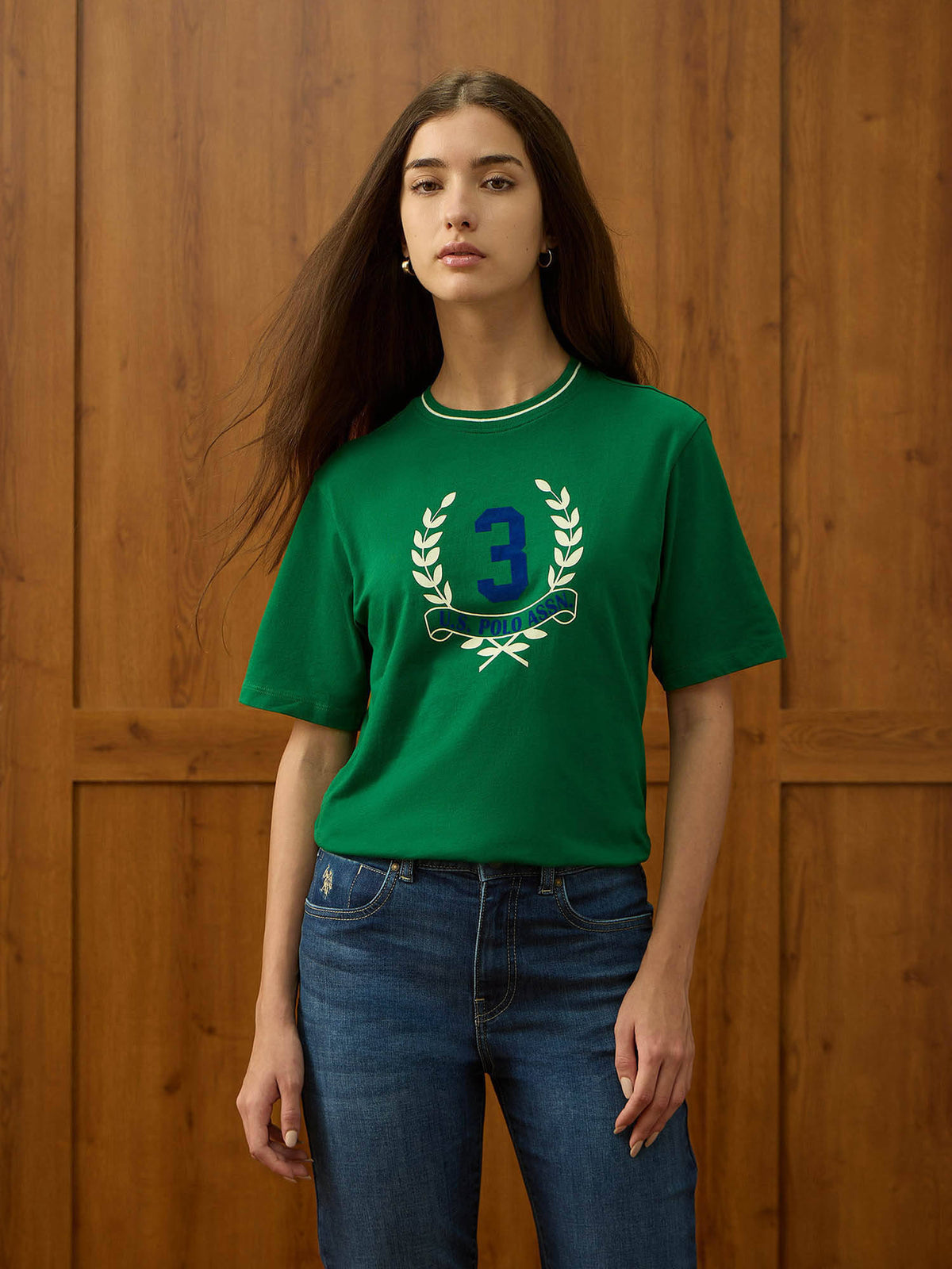 Green Printed Boxy Fit T-Shirt | TS56 - view 6