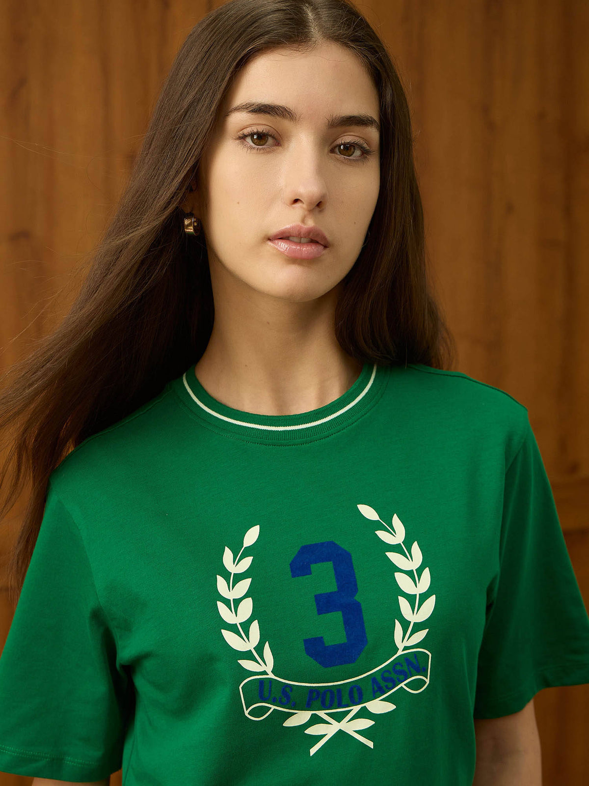 Green Printed Boxy Fit T-Shirt | TS56 - view 7