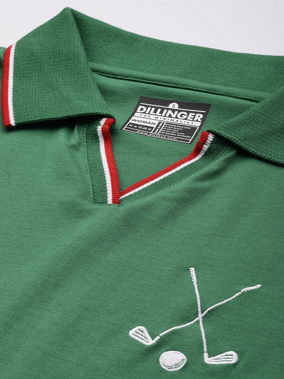 Green Embroidered Regular Fit Polo T-Shirt | PW43 - view 2
