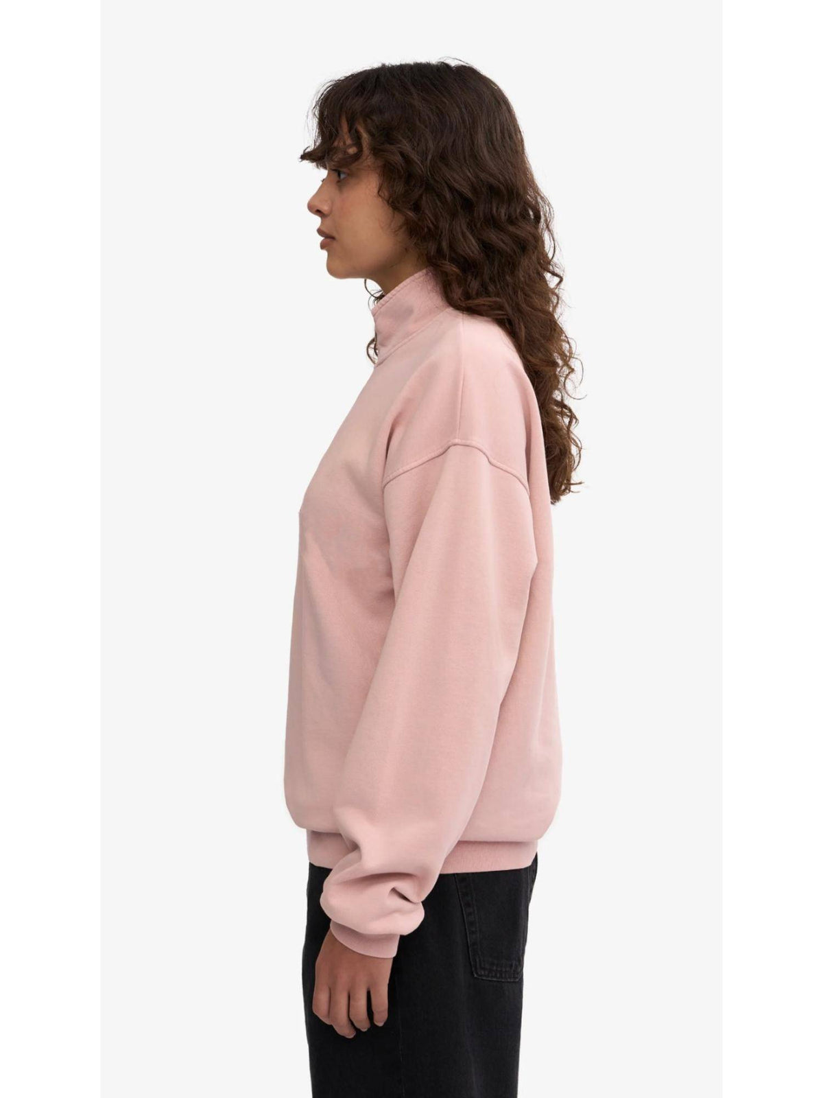 Womens Beige High Neck Plain Sweatshirt | HD56 - view 39