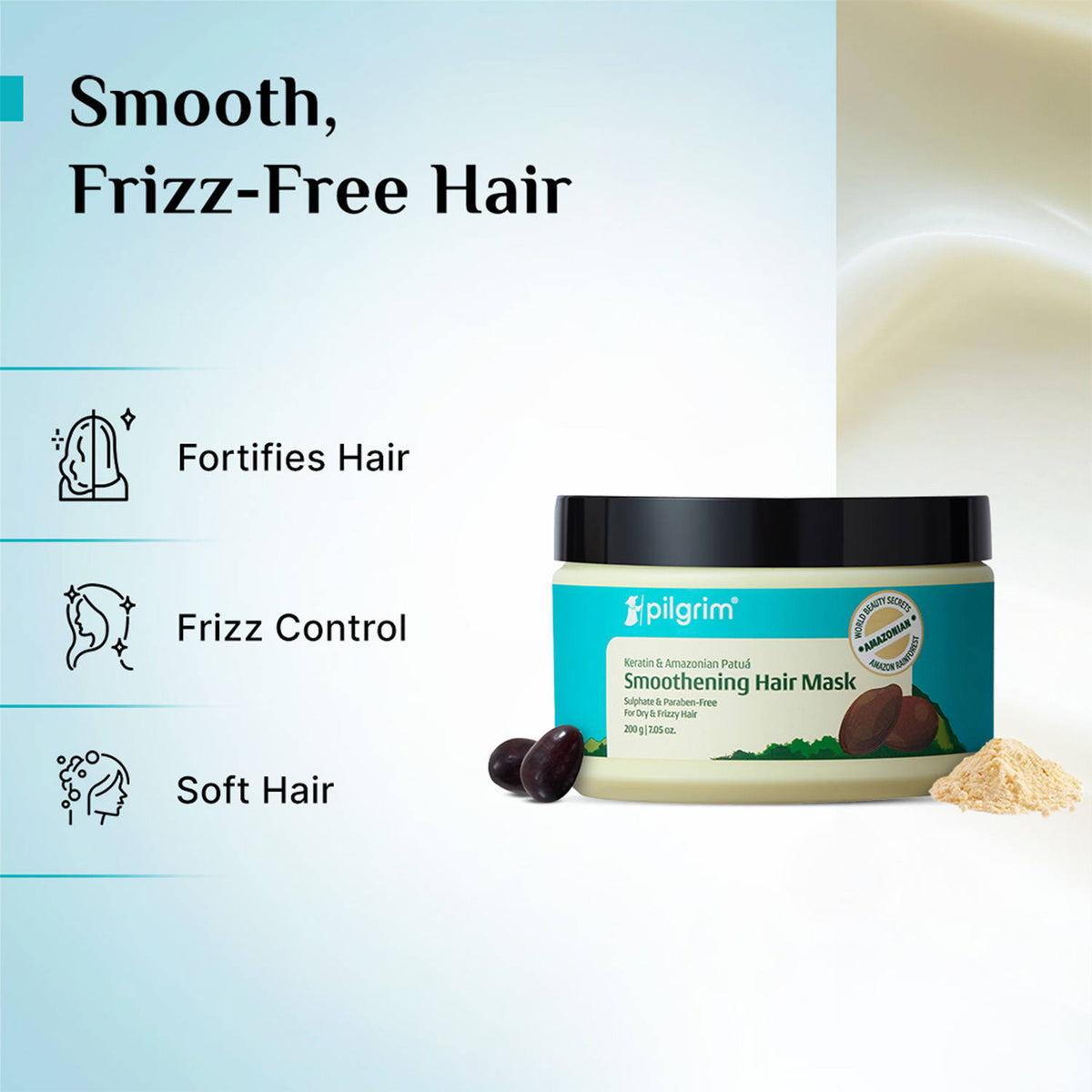 Amazonian Patua & Keratin Smoothening Hair Mask for Dry Damaged & Frizzy Hair Paraben Free | H85 - view 2
