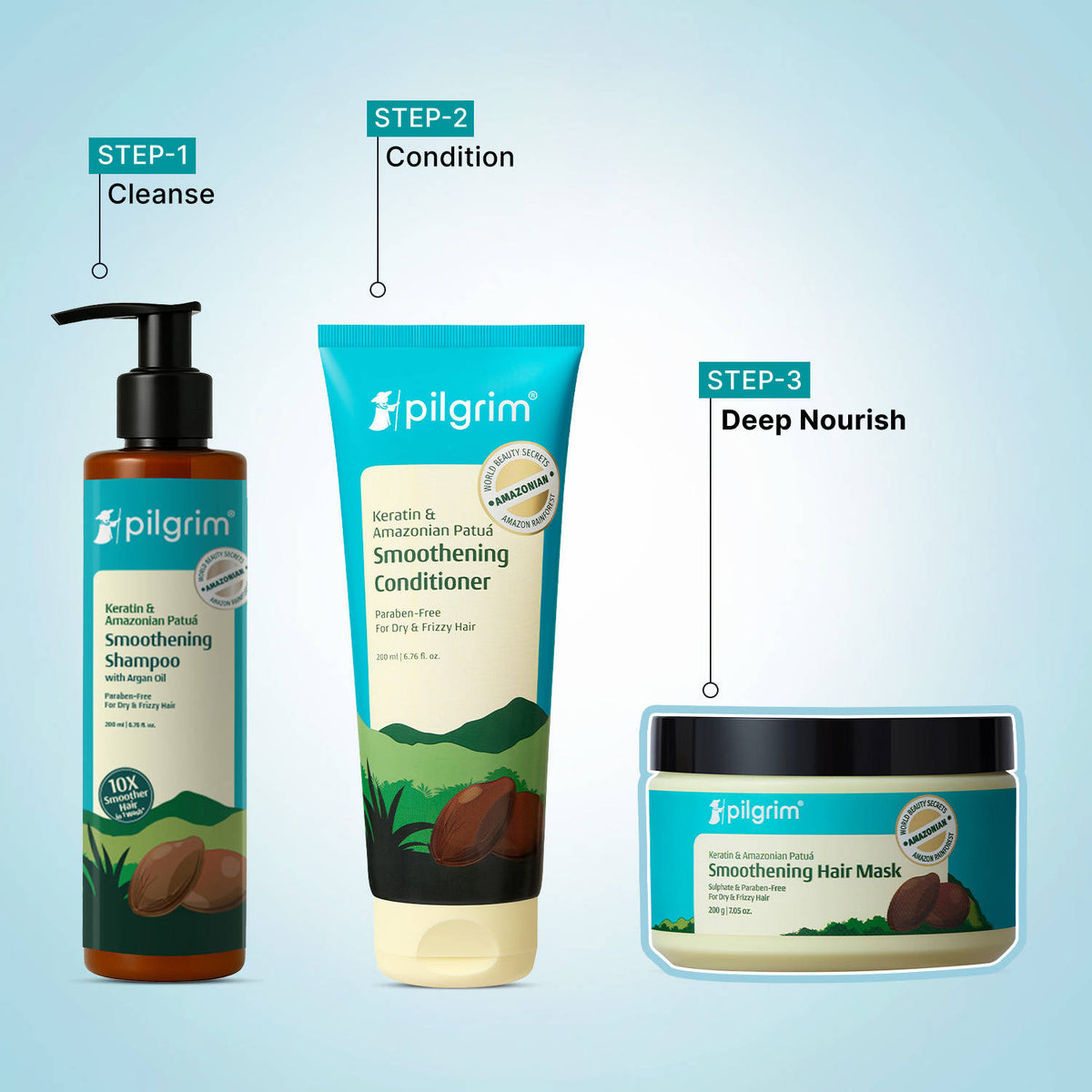 Amazonian Patua & Keratin Smoothening Hair Mask for Dry Damaged & Frizzy Hair Paraben Free | H85 - view 5