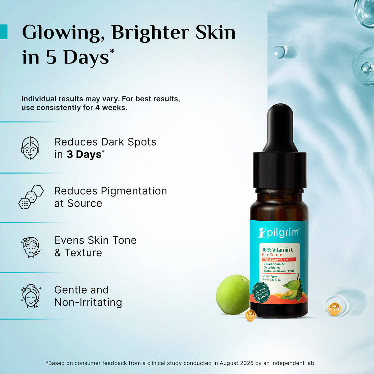 10% Niacinamide with Kojic Acid & Korean Rice Water Face Serum For Clear Glass Skin Glow | Z8 - view 3