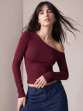 Women Maroon Solid/Plain Cotton Crop Top | CT61 - view 1