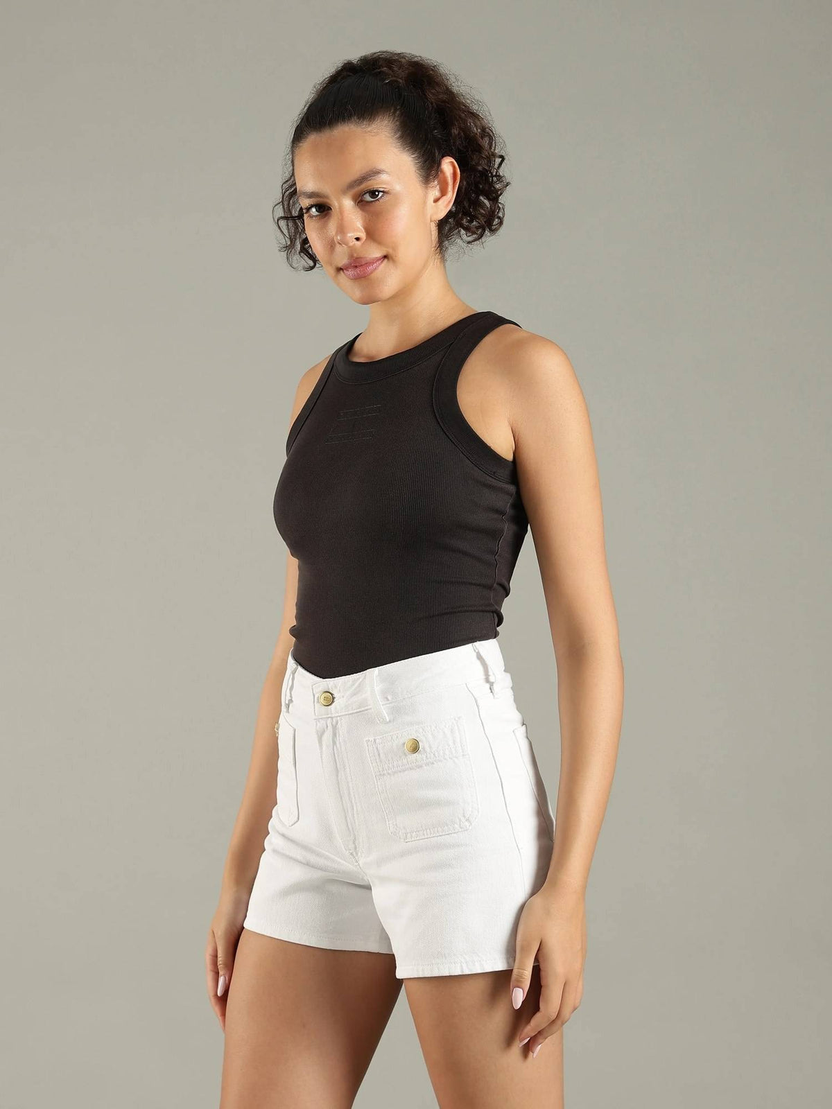 Green Slim Fit Cotton Crew Neck Tank Top | TT98 - view 9