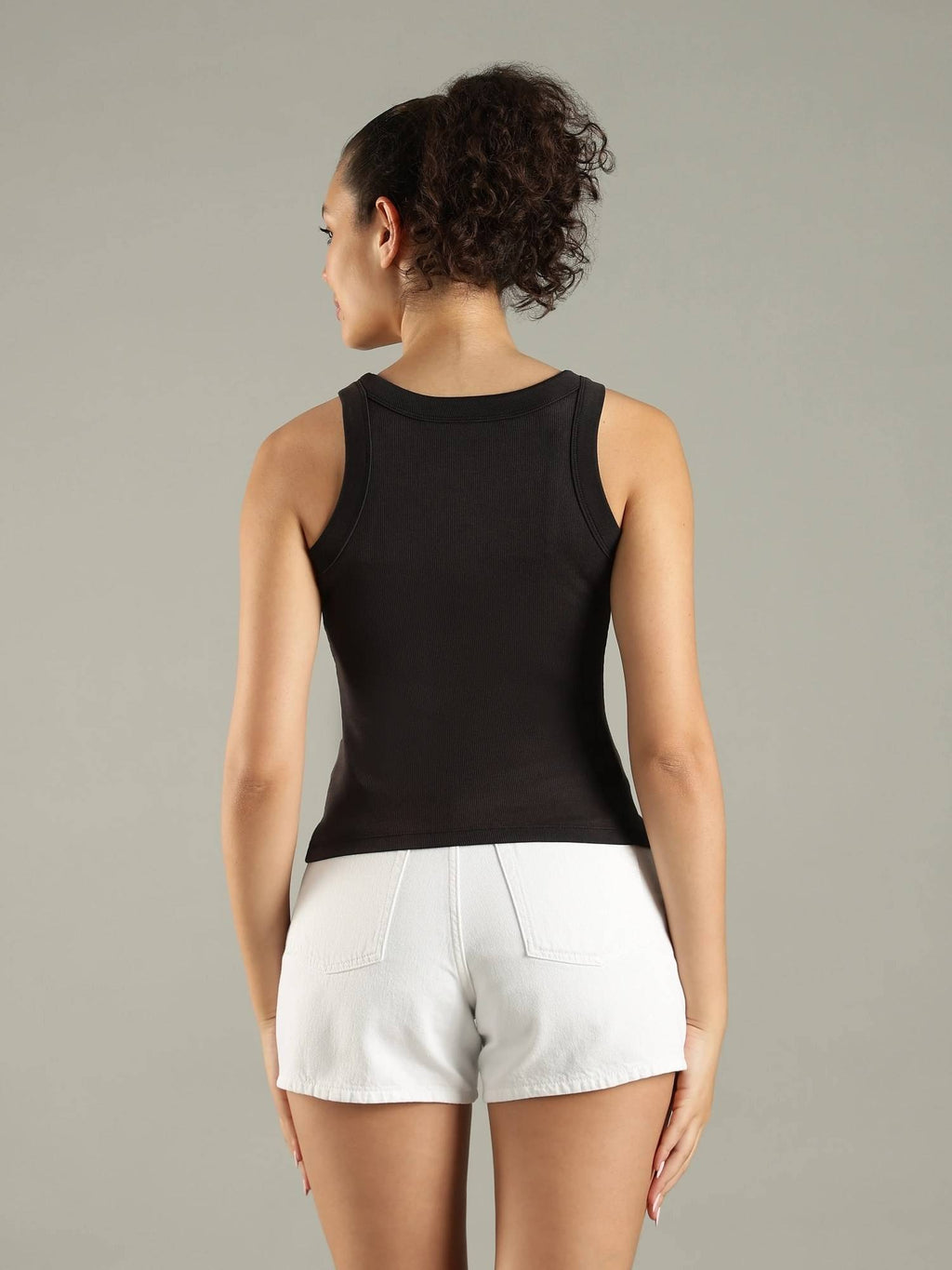 Green Slim Fit Cotton Crew Neck Tank Top | TT98 - view 10