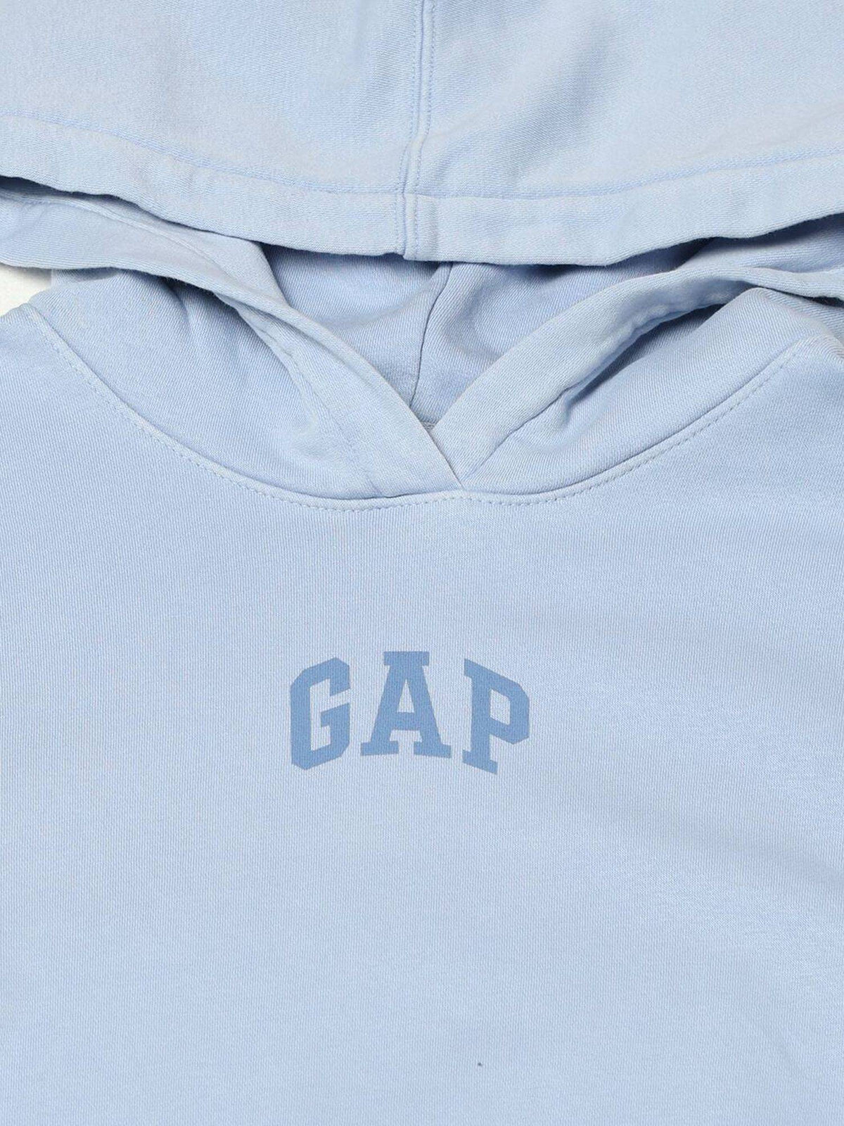 Blue Women's Typography Hooded Sweatshirt | HD56 - view 4