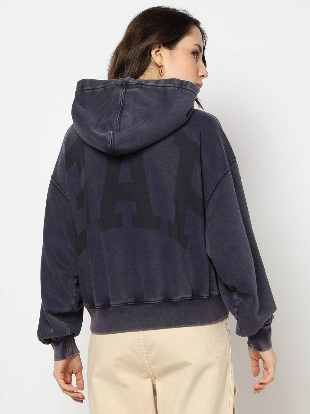 Maroon Women's Typography Hooded Sweatshirt | HD56 - view 16