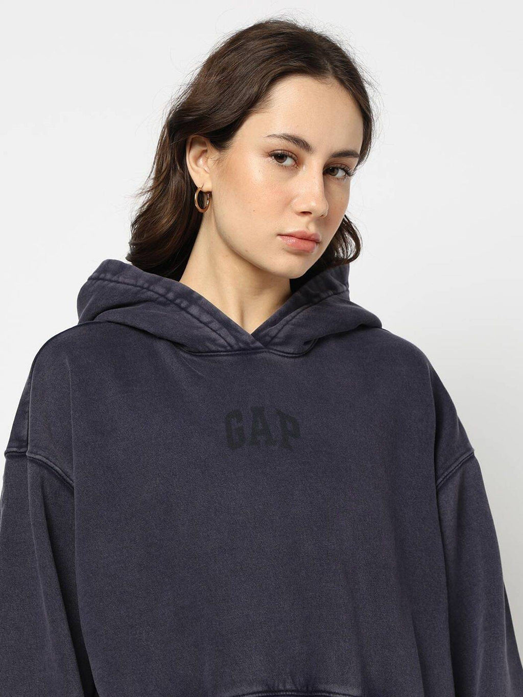 Maroon Women's Typography Hooded Sweatshirt | HD56 - view 21