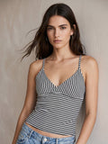 Multi-Color Striped V Neck Tank Top | TT98 - view 1