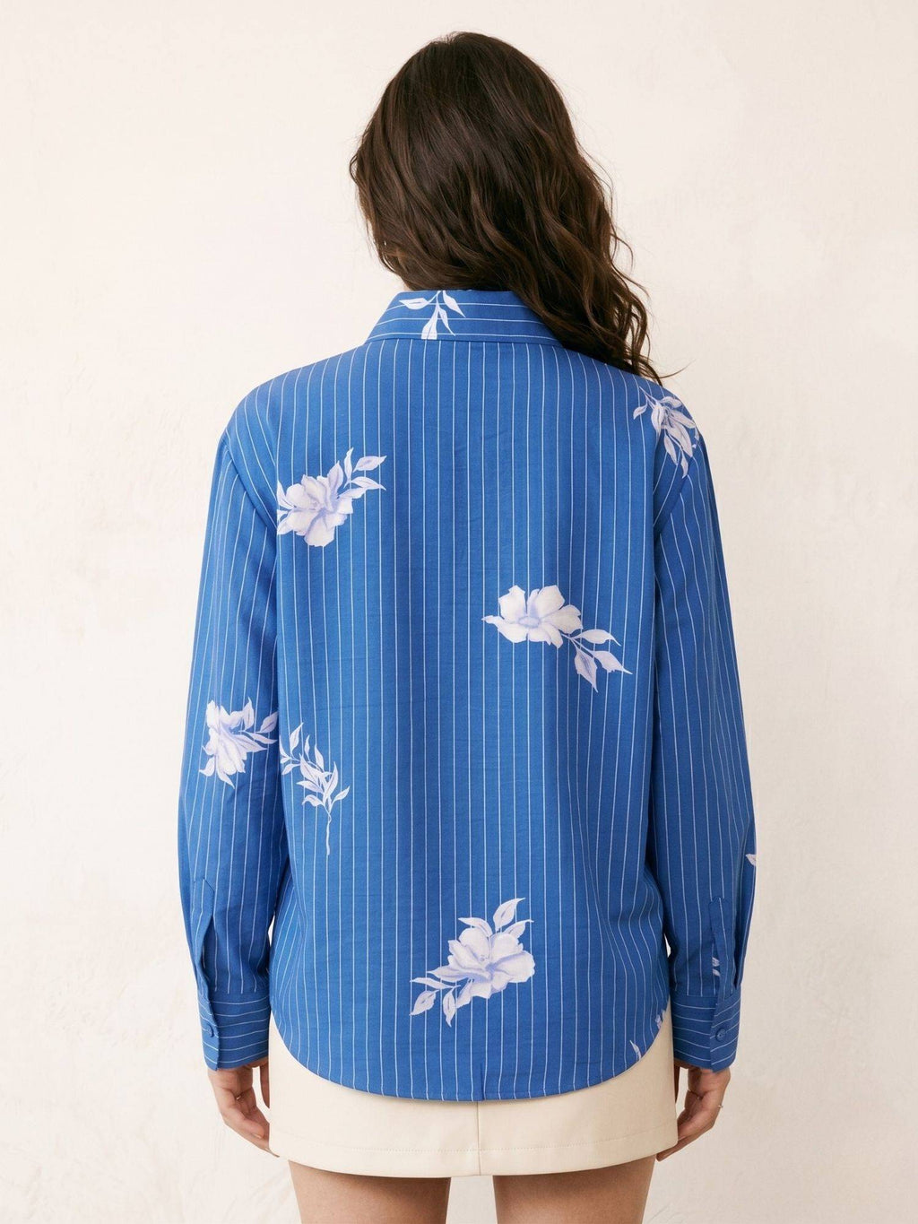 Blue Regular Fit Stripes Shirt | S67 - view 6