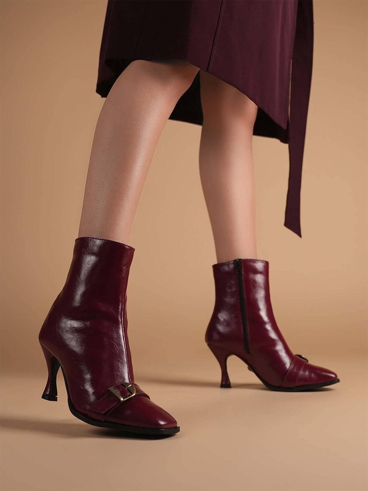 Women Hendrix Cherry Maroon Casual Boots | BT61 - view 2