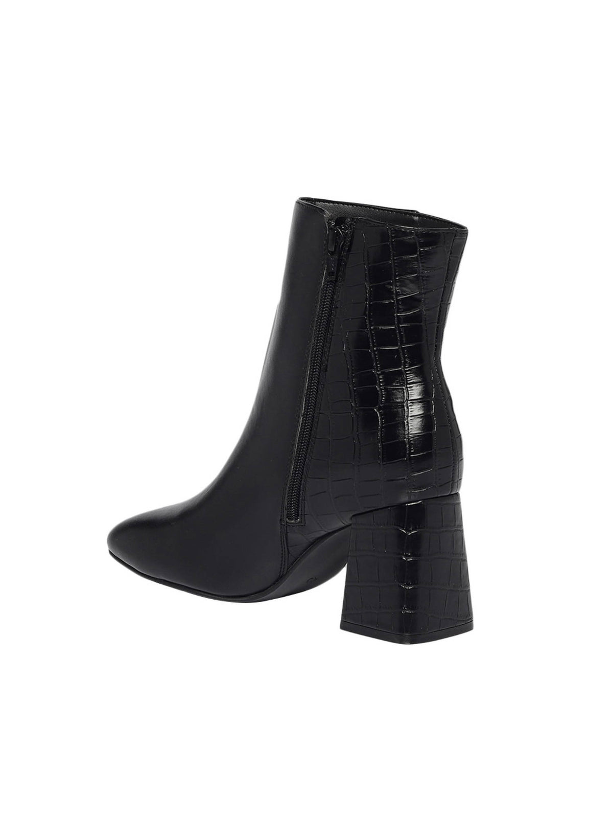 Solid Or Plain Black Block Boots | BT61 - view 2