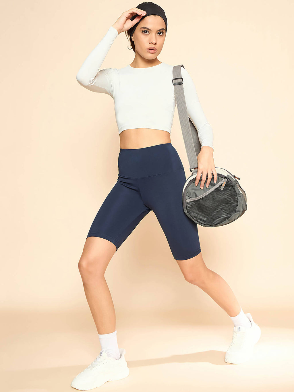 Women Navy Blue Cycling Shorts - view 2