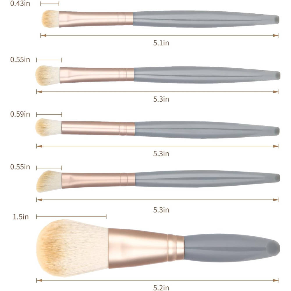 Makeup Brushes With Mirror Grey | T32 - view 5