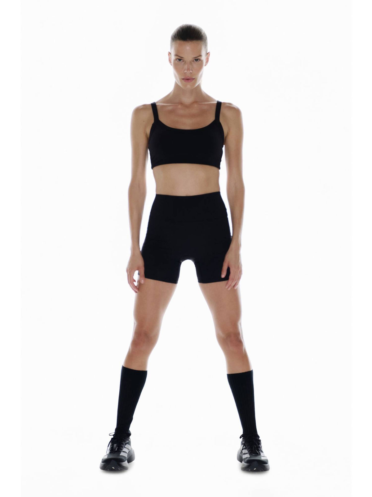 Black Sports Cycling Shorts With Softmove - view 2