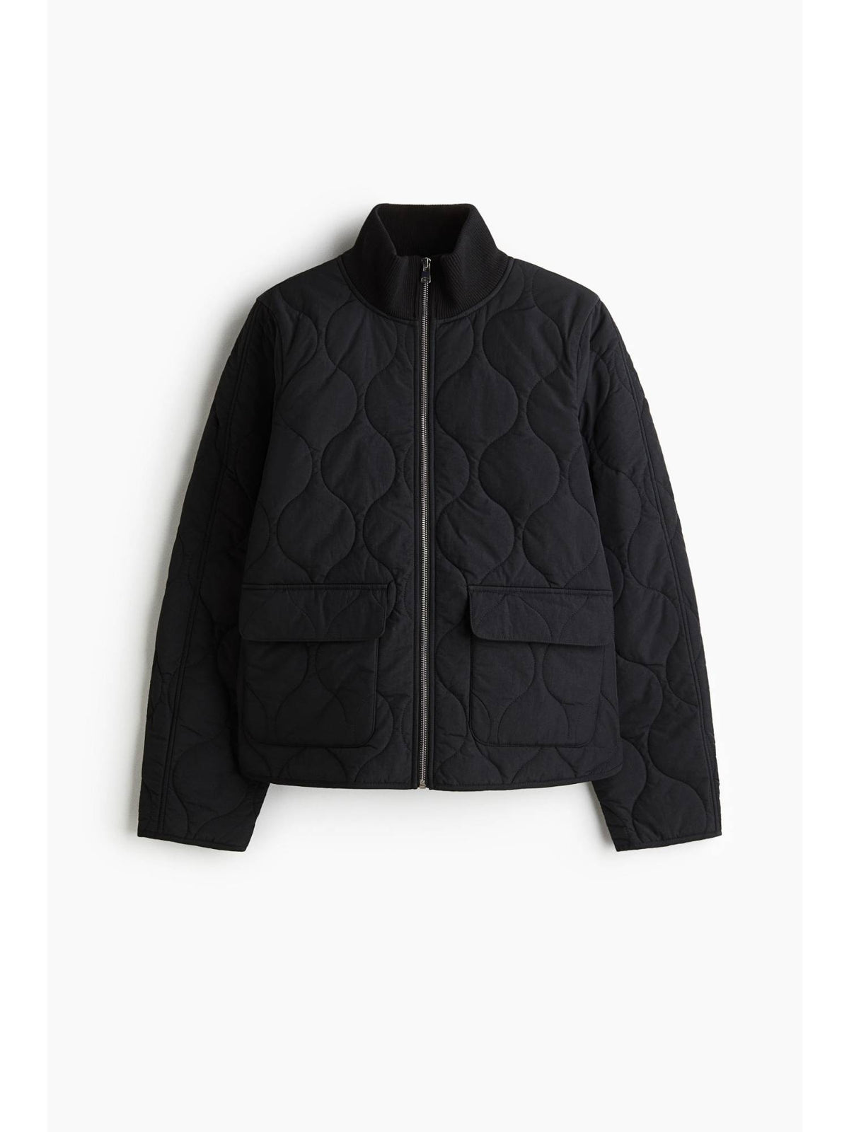Women Black Oversized Quilted Jacket | JC78 - view 1