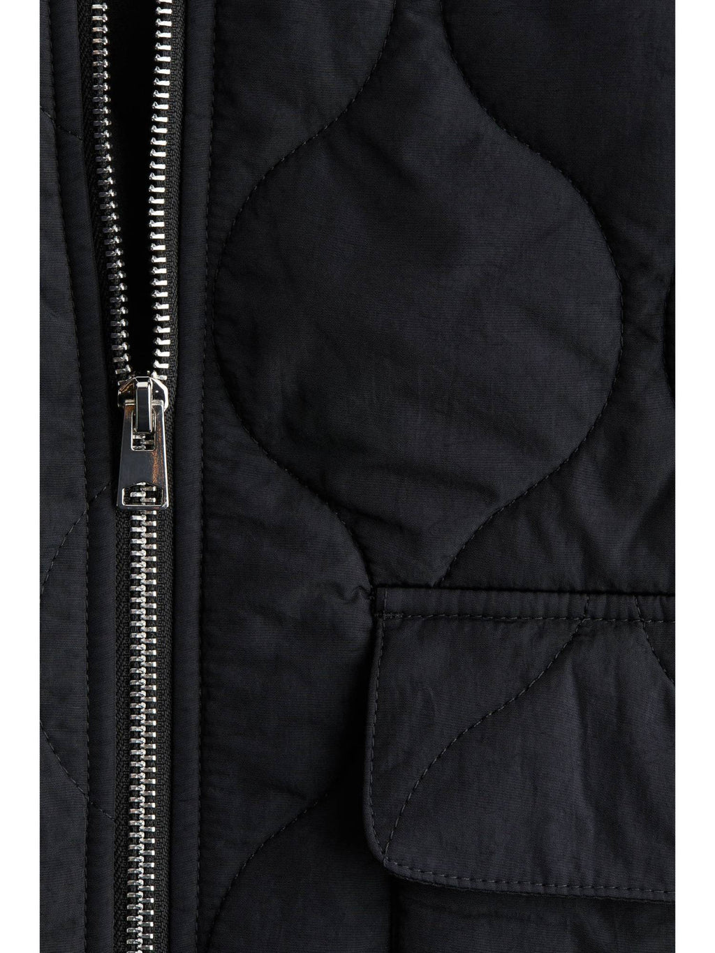Women Black Oversized Quilted Jacket | JC78 - view 2