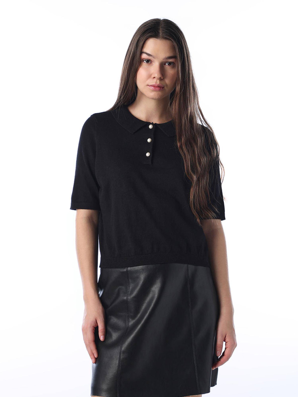 Womens Solid Regular Fit Maroon Polo T-Shirt | PW43 - view 8