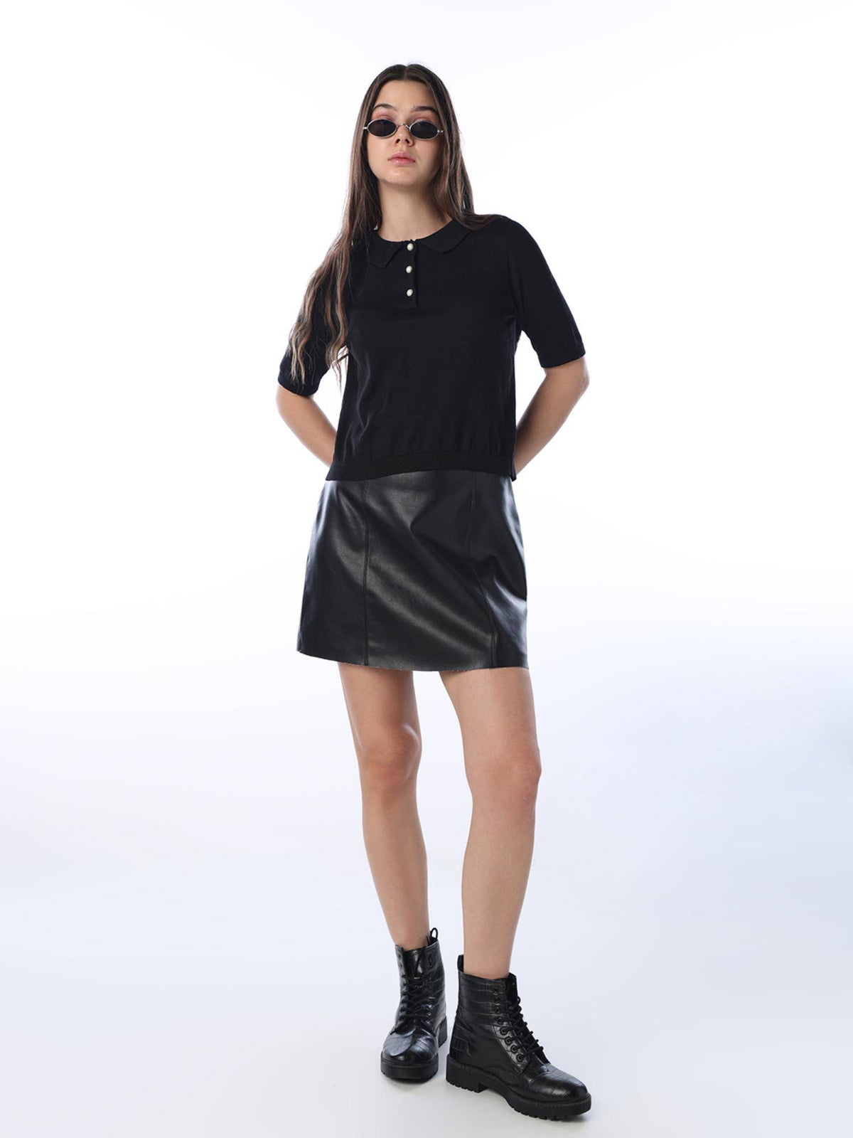 Womens Solid Regular Fit Maroon Polo T-Shirt | PW43 - view 10