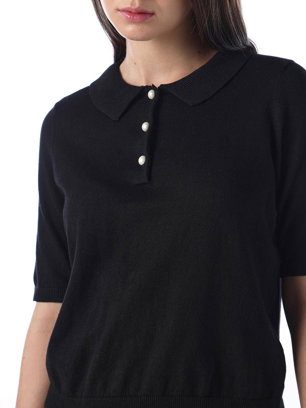 Womens Solid Regular Fit Maroon Polo T-Shirt | PW43 - view 11