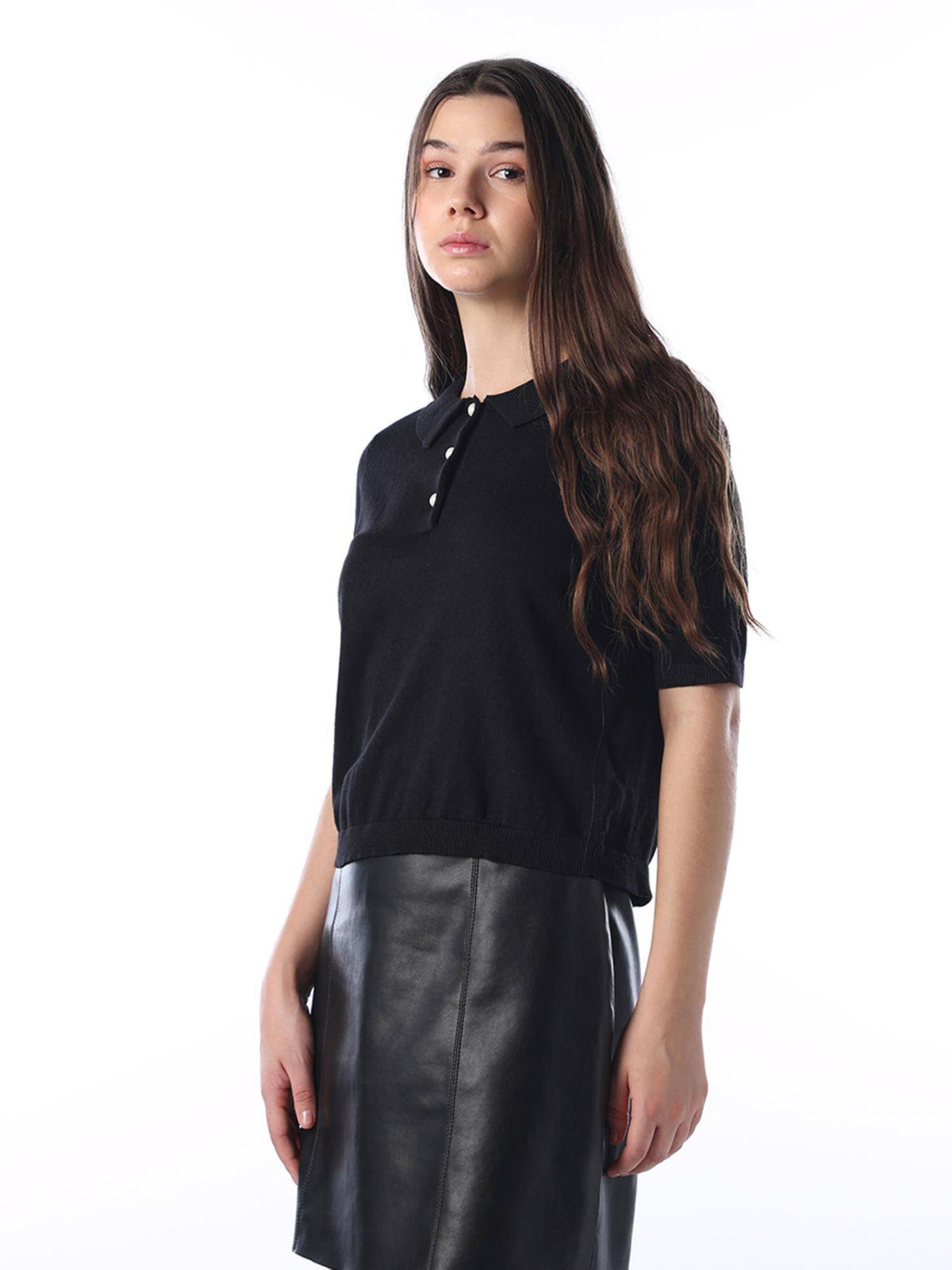Womens Solid Regular Fit Maroon Polo T-Shirt | PW43 - view 12