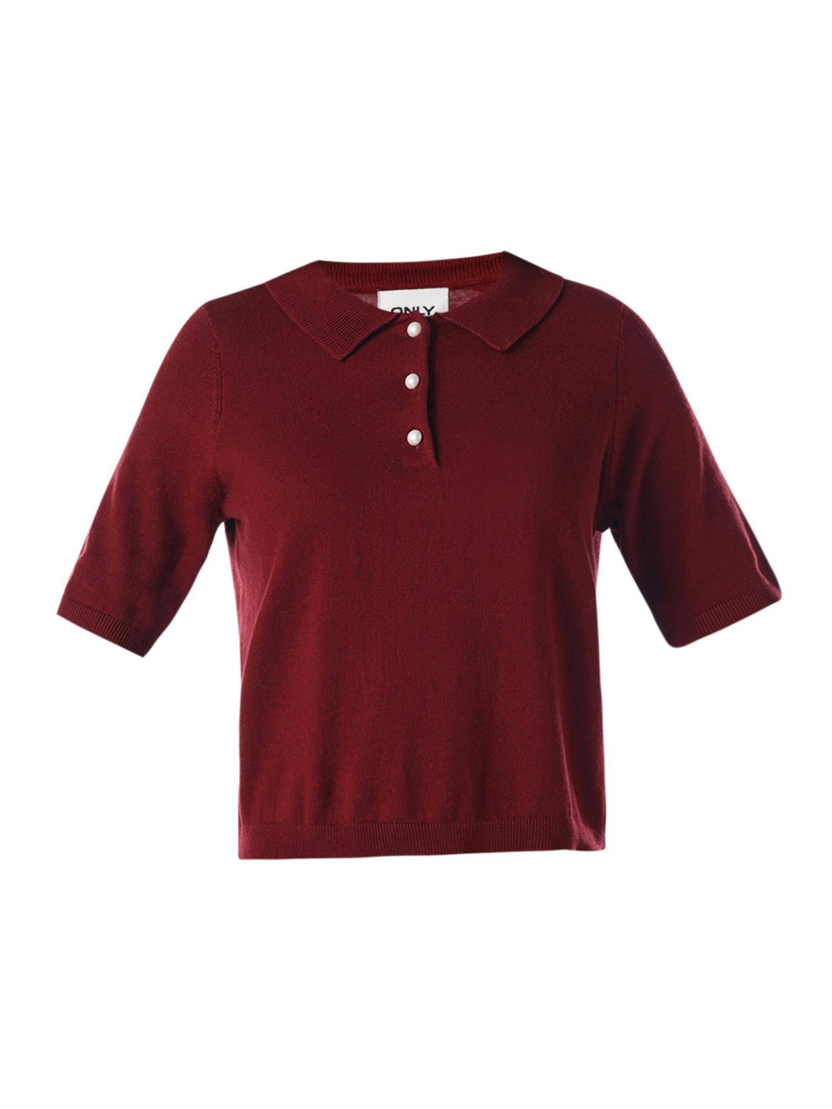 Womens Solid Regular Fit Maroon Polo T-Shirt | PW43 - view 7