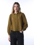 Womens Self Design Regular Fit Olive Shirt | S67 - view 1