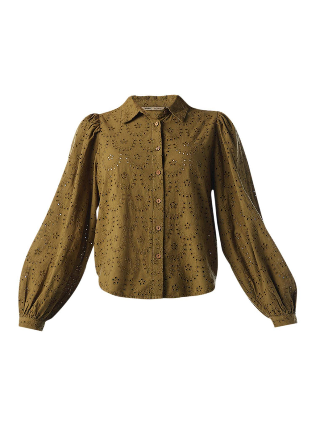 Womens Self Design Regular Fit Olive Shirt | S67 - view 7
