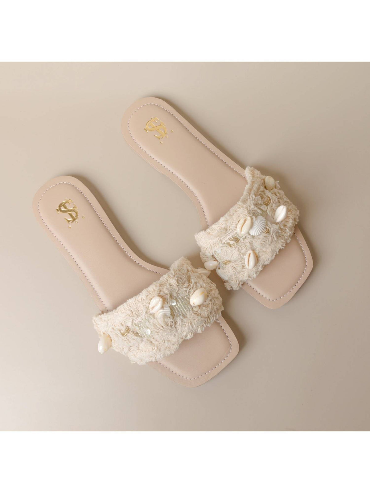 Stfy Bora Beige Embellished- Sliders | F61 - view 2
