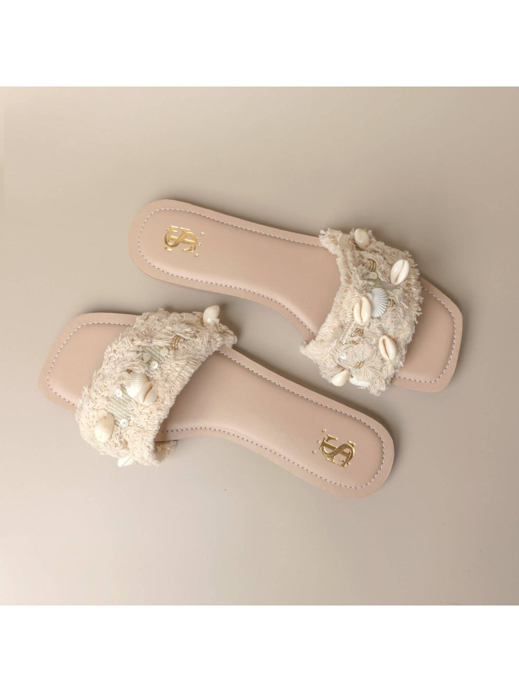 Stfy Bora Beige Embellished- Sliders | F61 - view 3