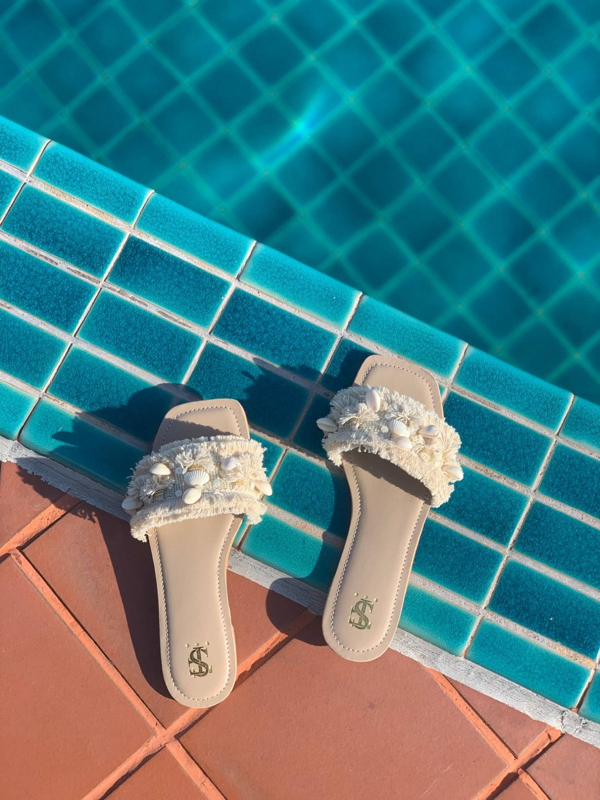 Stfy Bora Beige Embellished- Sliders | F61 - view 5