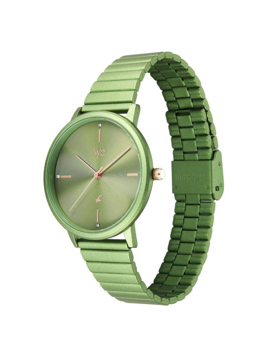Women Green Vyb Bliss Quartz Analog Metal Strap Watch (FV60021KM06W) | W92 - view 4