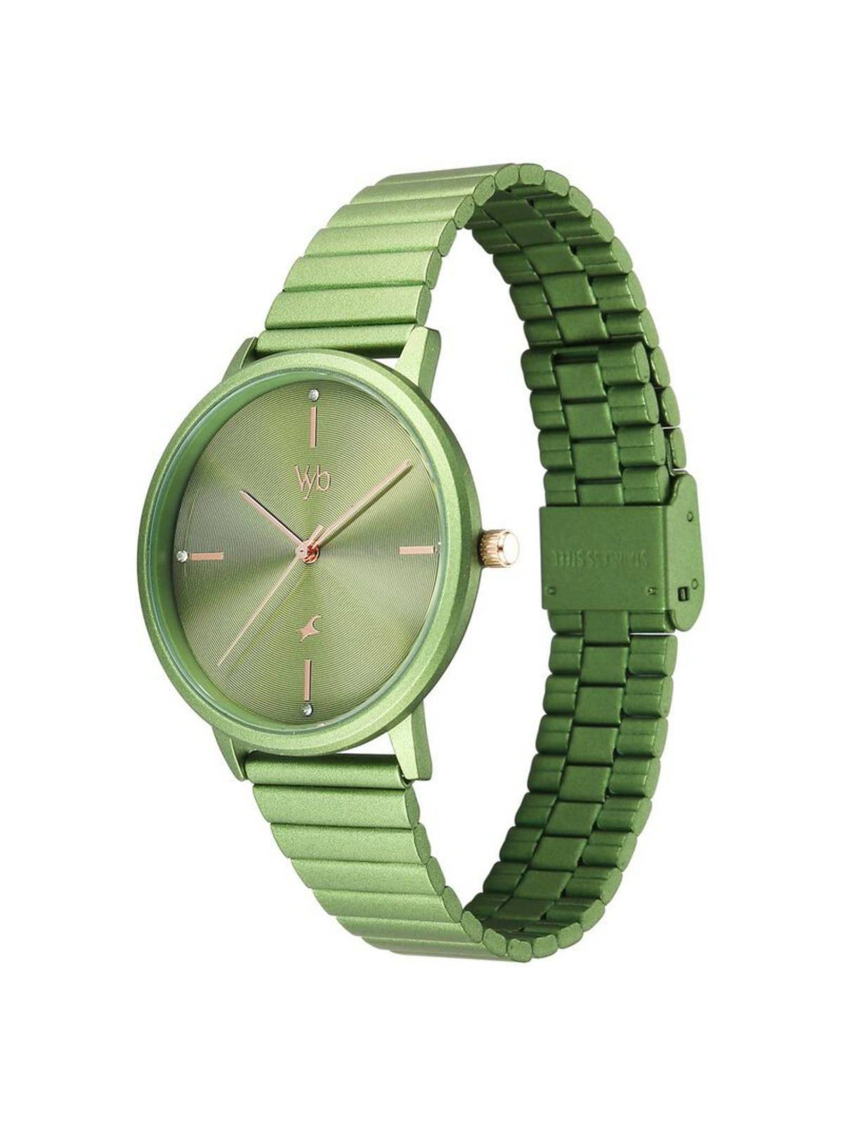 Women Green Vyb Bliss Quartz Analog Metal Strap Watch (FV60021KM06W) | W92 - view 4