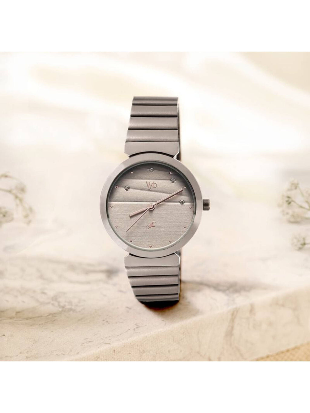 Women Beige Vyb Charmer Quartz Analog Metal Strap Watch (FV60078QM01) | W92 - view 1